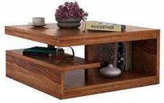 Woodstage Sheesham Wood Square Centre Coffee Table Solid Wood Coffee Table
