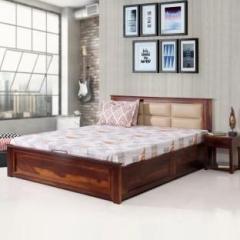 Woodstage Solid wood King Bed With Hydraulic In Storage Solid Wood King Box Bed