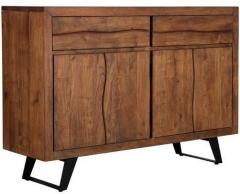 Woodsworth Alonzo Solid Wood Unit in Premium Acacia Finsh with Metal