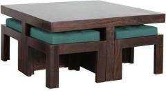 Woodsworth Andalusia Solid Wood Coffee Table Set in Provincial Teak Finish