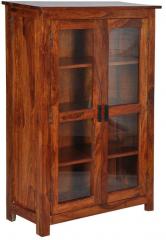 Woodsworth Andorra Varnished Solid Wood Low Book Case in Colonial Maple finish