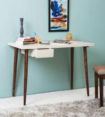 Woodsworth Arlington Study & Laptop Table In White Duco High Gloss Finish