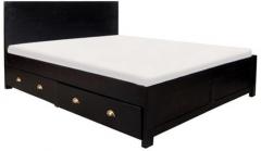 Woodsworth Barcelona Solid Wood Queen Size Bed in Espresso Walnut Finish