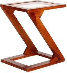 Woodsworth Belem Solid Wood End Table Cum Coffee Table in Colonial Maple Finish