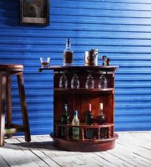 Woodsworth Bogota Bar Cabinet in Honey Oak Finish
