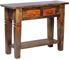 Woodsworth Cali Solid Wood Console Table in Dual Tone Finish