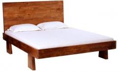Woodsworth Campinas Solid Wood King Size Bed in Colonial Maple Finish