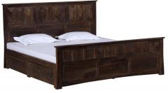 Woodsworth Casa Blanco Solid Wood King Sized Bed With Storage in Provincial Teak Finish