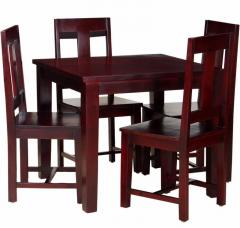 Woodsworth Casa Madera Solid Wood Four Seater Dining Set in Passion Mahogany