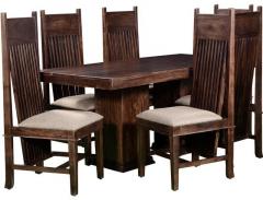 Woodsworth Casa Rio Solid Wood Six Seater Dining Set in Provincial Teak Finish