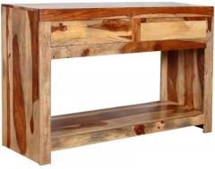 Woodsworth Cassia Acacia Wood Console Table in Natural Wood Finish