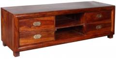 Woodsworth Cayenne Classic Designer Solid Wood Entertainment Unit in Colonial Maple finish