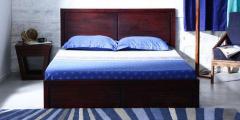 Woodsworth Clio Queen Size Bed In Passion Mahogany Finish