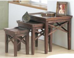 Woodsworth Cowal Set Of Tables in Medium Brown Finish