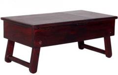 Woodsworth Curitiba Low Height Solid Wood Study & Laptop Table in Passion Mahogany Finish