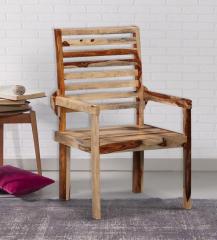 Woodsworth Dallas Arm Chair in Natural Sheesham Wood Finish