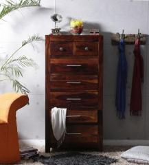 Woodsworth Edmonds Tall Chest of Seven Drawers in Provincial Teak Finish