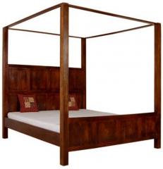 Woodsworth Elkhorn King Size Poster Bed In Honey Oak Finish