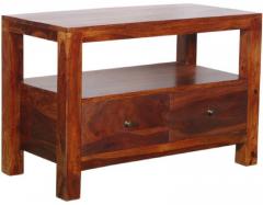 Woodsworth Eros Low Height Entertainment Unit in Colonial Maple Finish