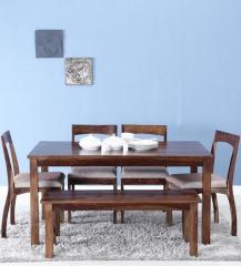 Woodsworth Everson Six Seater Dining Set in Provincial Teak Finish