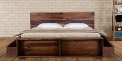 Woodsworth Freemont Queen Bed With Storage in Provincial Teak Finish