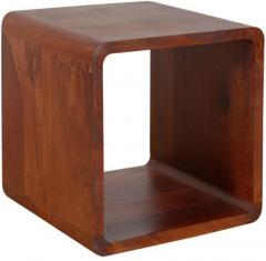 Woodsworth Gabriel Cube End Table in Colonial Maple Finish
