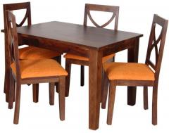 Woodsworth Girton Solid Wood Four Seater Dining Set in Provicial Teak Finish