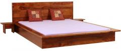 Woodsworth Guadalajara King Sized Bed with Two Bedside Tables in Colinial Maple Finish