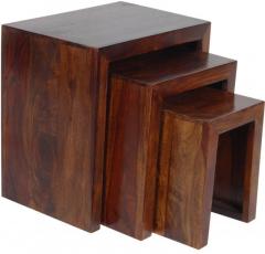 Woodsworth Havana Solid Wood Set of Tables in Colonial Maple