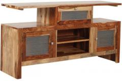 Woodsworth Karlsruhe Solid Wood Solid Wood Entertainment Unit in Natural Finish