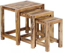 Woodsworth Leon Set Of Tables in Natural Finish