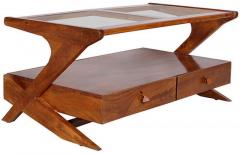 Woodsworth Leonhard Two Drawer Coffee Table in Colonial Maple Finish