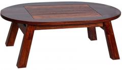 Woodsworth Lubin Oval Coffee Table in Colonial Maple Finish