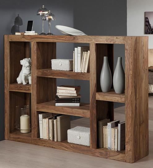 Woodsworth Madison Book Shelf cum Display Unit in Natural Finish