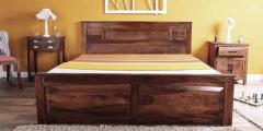 Woodsworth Madison Queen Bed with Storage in Provincial Teak Finish