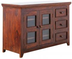 Woodsworth Medellin Entertainment Unit in Colonial Maple Finish