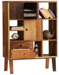 Woodsworth Mexico Book Shelf with Reclaimed Wood in Natural Finish