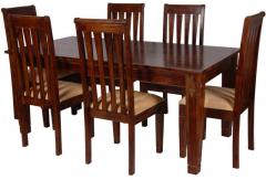 Woodsworth Minto Solid Wood Dining Set in Provincial Teak Finish