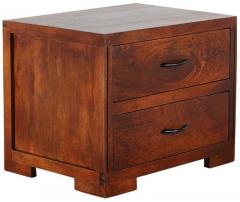 Woodsworth Montevideo Solid Wood Bed Side Table in Colonial Maple Finish