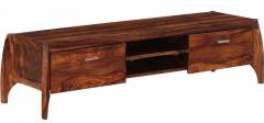 Woodsworth Montevideo Solid Wood Entertainment Unit in Colonial Maple Finish
