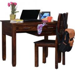 Woodsworth Neo Study & Laptop Table with chair in Provincial Teak Finish