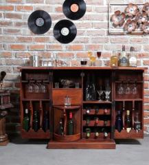 Woodsworth Oakville Bar Cabinet in Honey Oak Finish
