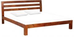 Woodsworth Olida Radiant Solid Wood Queen Size Bed in Colonial Maple finish