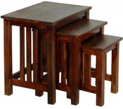 Woodsworth Olida Solid Wood Set Of Tables in Colonial Maple finish