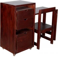 Woodsworth Orion Study Table & Chair in Passion Mahogany Finish