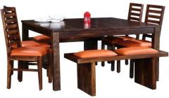 Woodsworth Palermo Solid Wood Eight Seater Dining Set in Provincial Teak Finish