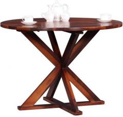 Woodsworth Porto Alegre Four Seater Solid Wood Dining Table in Honey Oak Finish