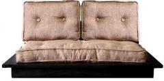 Woodsworth Puebla Upholstered Two Seater Sofa in Espresso Walnut Finish