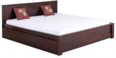 Woodsworth Robinson Solid Wood King Sized Bed with storage in Passion Mahogany Finish