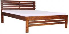 Woodsworth Teresina Solid Wood Queen Size Bed in Honey Oak Finish